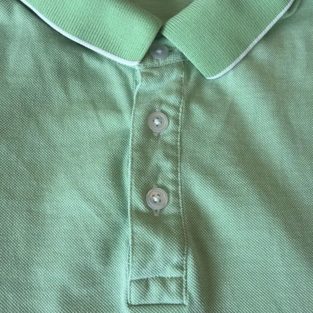 Bonobos Polo Shirt Mens XL Standard Fit Lime Green Cotton Short Sleeve Golf Peru